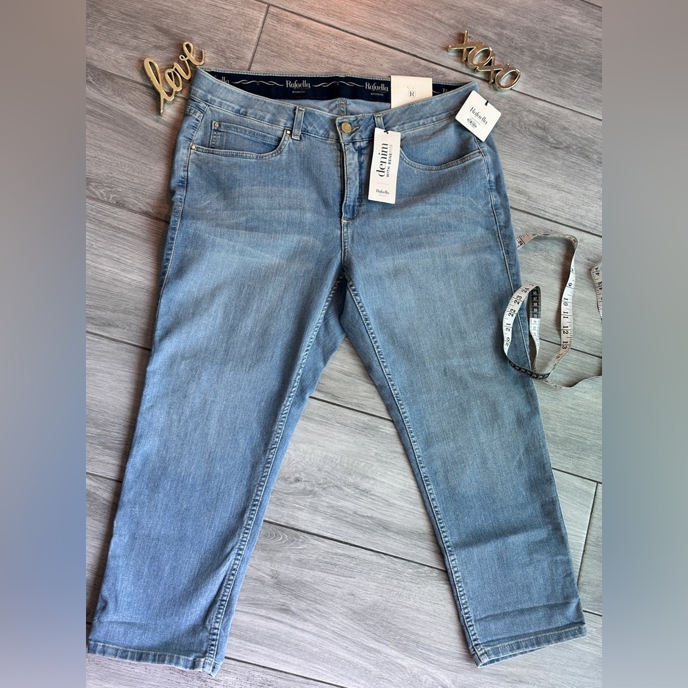 NWT Rafaella Blue Denim Plus Size Slim Fit Jeans Size 16W